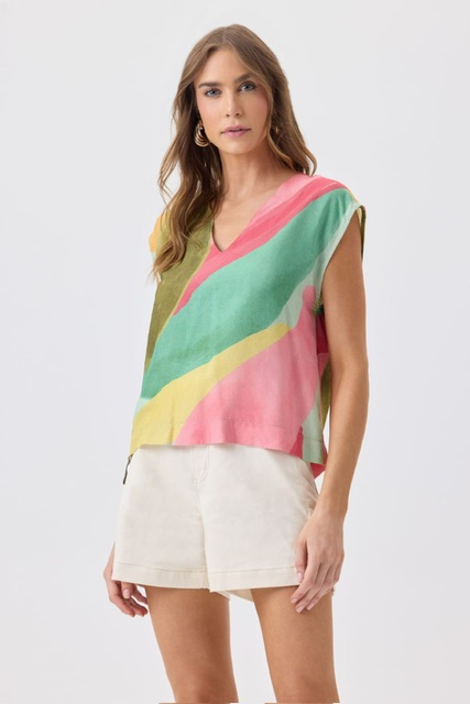 Blusa Solta Flor de Lis F67588
