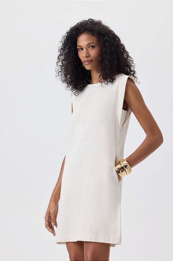 Vestido Solto Curto Flor de Lis F67569