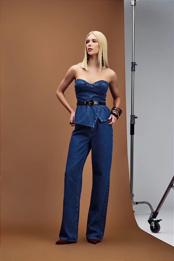 Calça Jeans Agata Wide Leg F22407