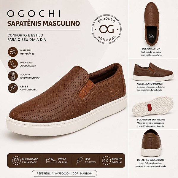 Tênis Ogochi Yatch Slip Masculino