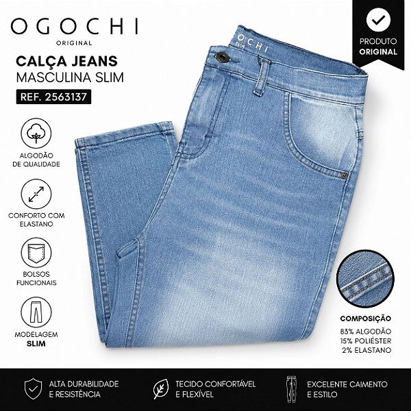 Calça Jeans Masculina Slim Ogochi 2563137
