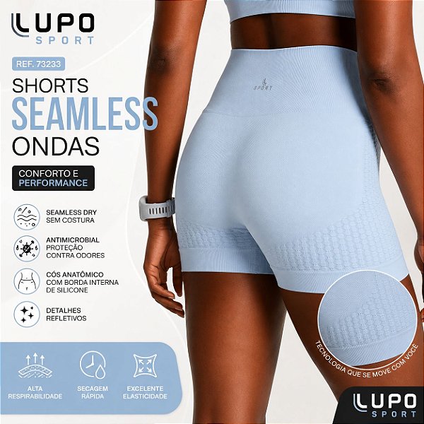 Shorts Feminino Lsport Seamless Ondas Lupo 73233