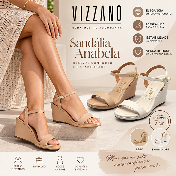 Sandália Anabela Vizzano Original