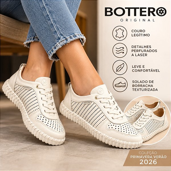 Tenis BottWister Feminino Em Couro Bottero Original 382705