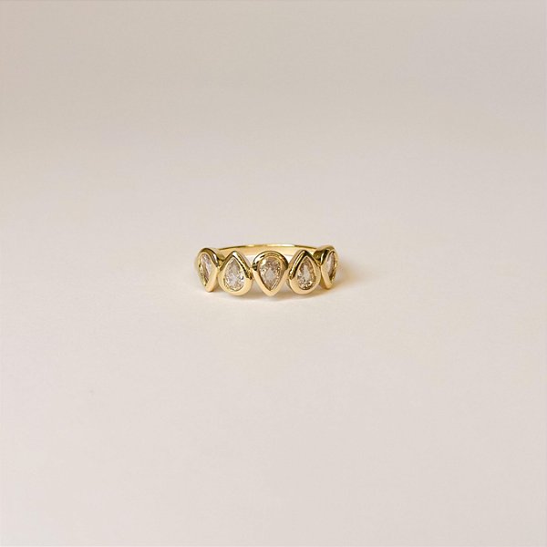 Anel Gotas em Zircônias