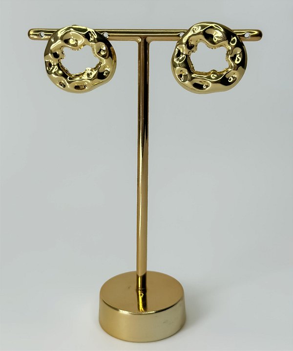 Brinco Redondo "Donut" com Detalhes