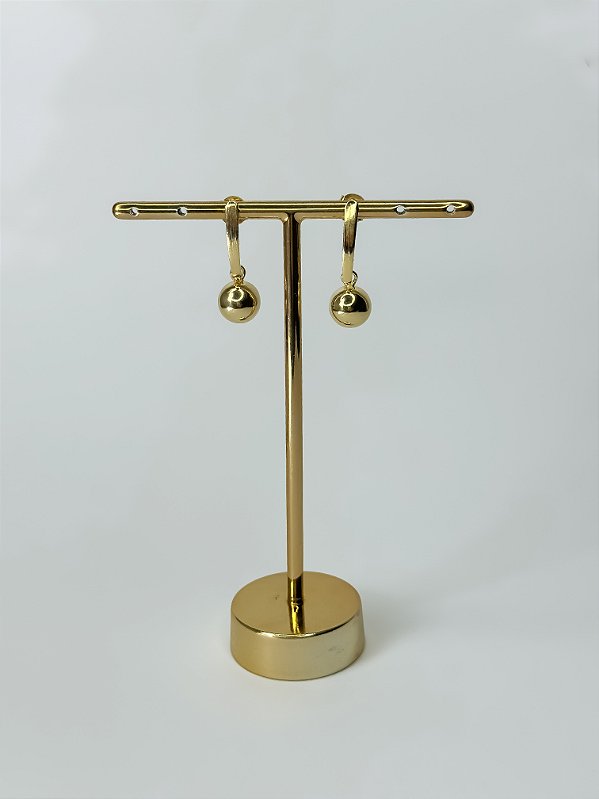 Brinco com Esfera Pendurada