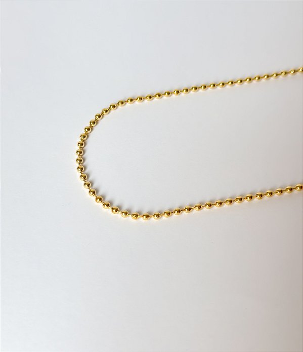 Colar com Bolinhas Contínuas 45cm+5cm