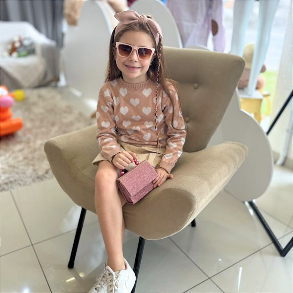 Casaco de fio coração