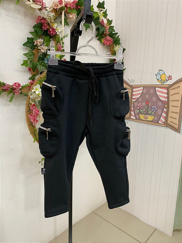 Calça de moletom bolsos masculina