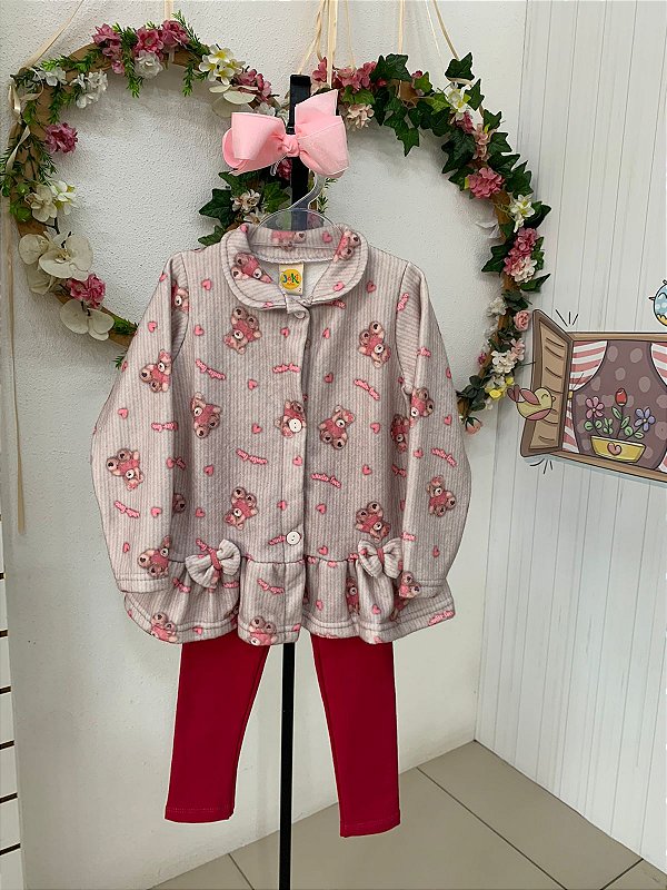 Conjunto ursinha feminino