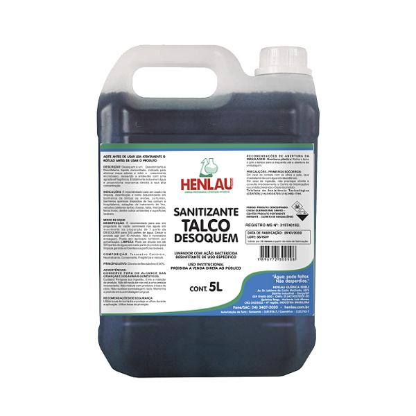 BACTERICIDA DESOQUEM - ELIMINADOR DE ODORES - TALCO 5L