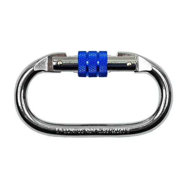 MOSQUETAO TIPO OVAL TRAVA ROSCADA 25KN