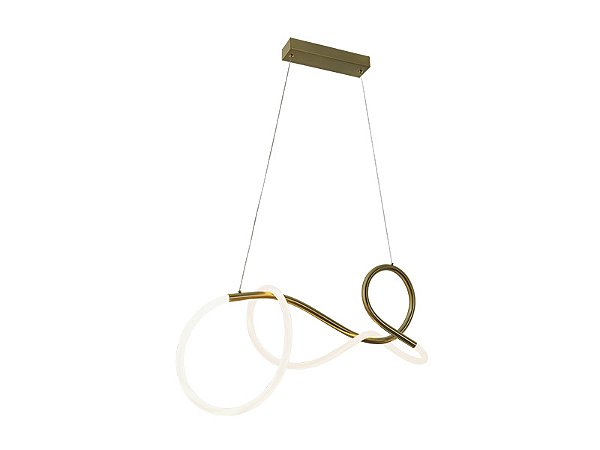 Pendente LED Scienci 30W 3000K 70cm Bivolt Dourado Taschibra