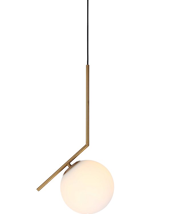 Pendente 1xE27 20x57cm Globo 20cm cabo 2m Dourado DCD02014