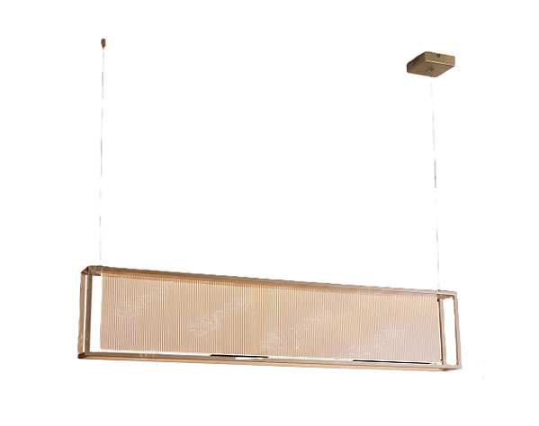 Pendente LED 18W 3000K Dourado+Acrilico 120x10cm DCD015109