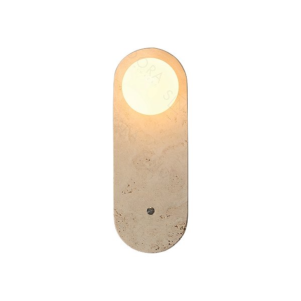 Arandela Travertino 1xG9 Globo de Vidro 14x12x38cm DCB02666