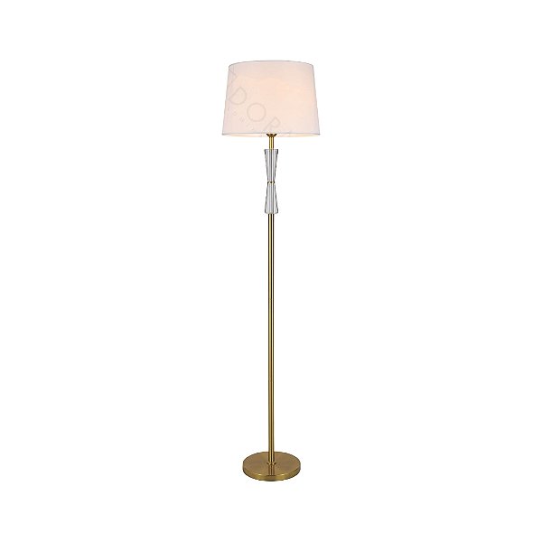 Coluna Luminária de Piso/Chão 40x152cm 1xE27 Bronze+Cristal DCD00555