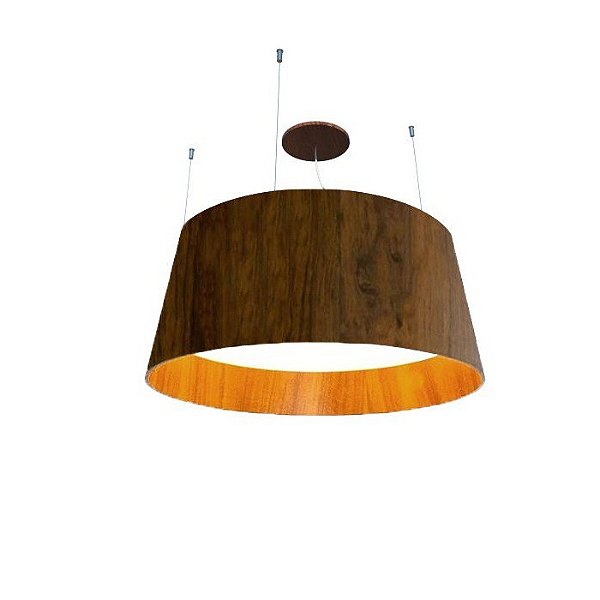 Pendente Cônico Madeira Imbuia D53 x 23 cm 4x E27