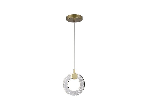 Pendente LED Ravi 6W 3000K Dourado Bivolt - Taschibra