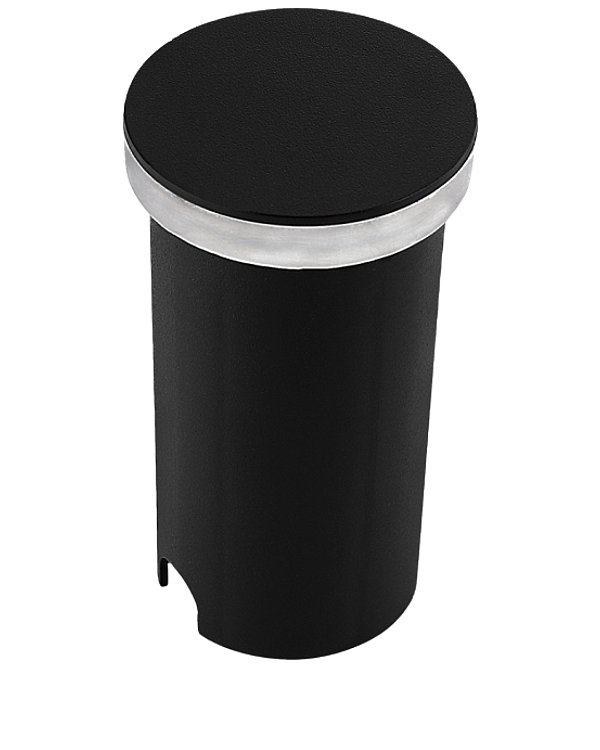 Balizador de Solo Embutir LED 1W 3000K IP67 Redondo Preto EBZD61656