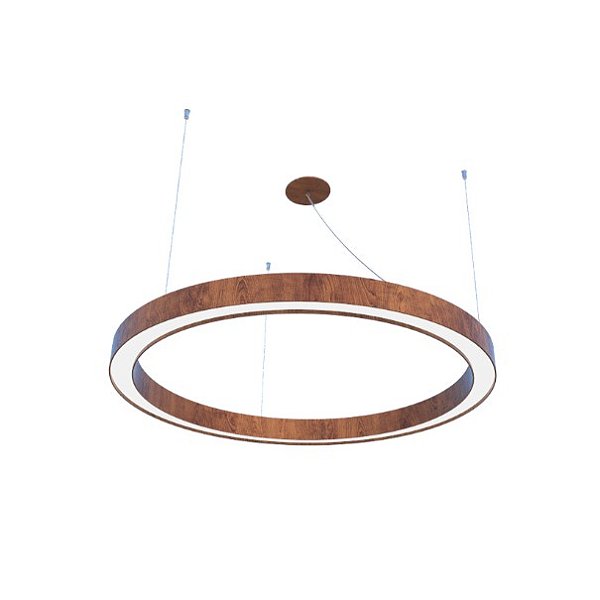 Pendente Madeira Imbuia 60cm LED 2700K - Fox Lustres 872