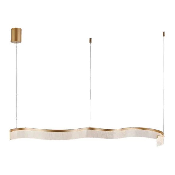 Pendente LED 53W 3200K cabo 2m Acrílico Dourado CD230975/1500D