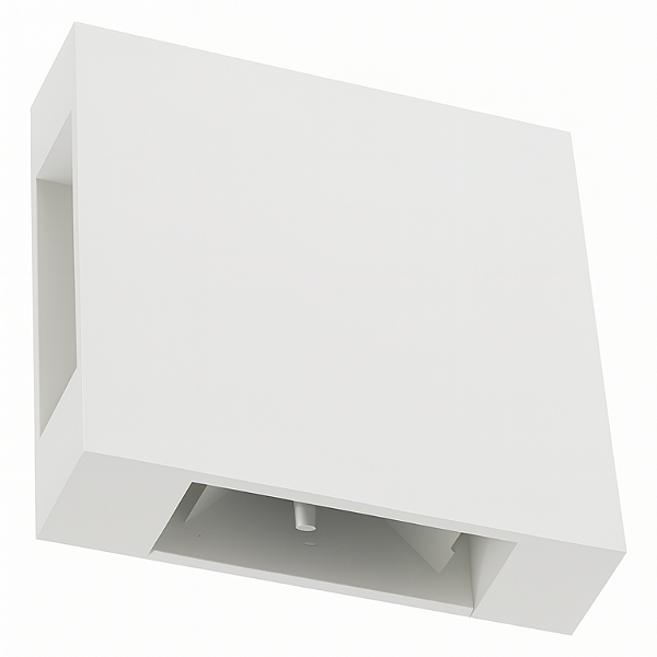 Arandela X LED 3W 3000K IP65 4 fachos ajustável Branco EBAR80209