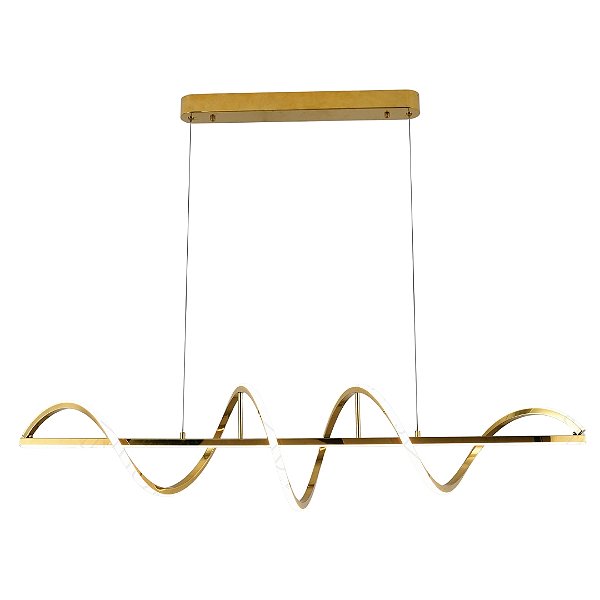 Pendente LED 53W 3000K Inox Champagne 120cm cabo 2m DCD01290