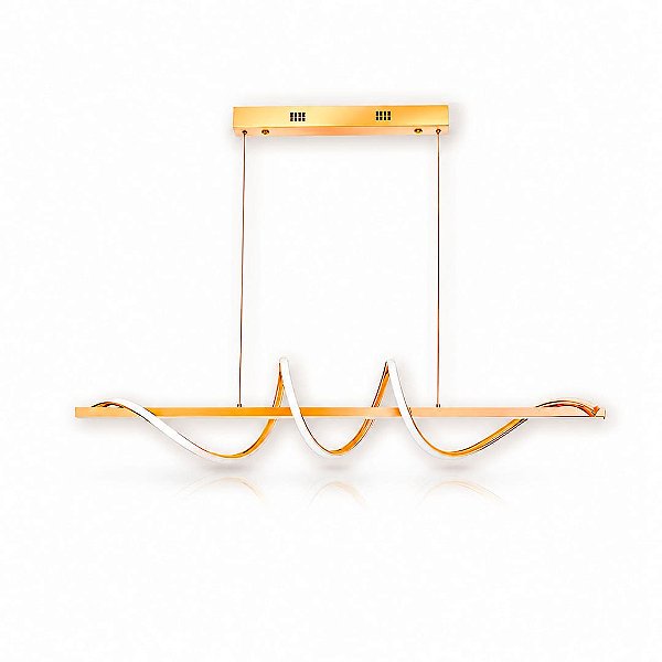 Pendente Infina Rivela LED 38W 3000K/4000K/6500K Dourado EBPT8768
