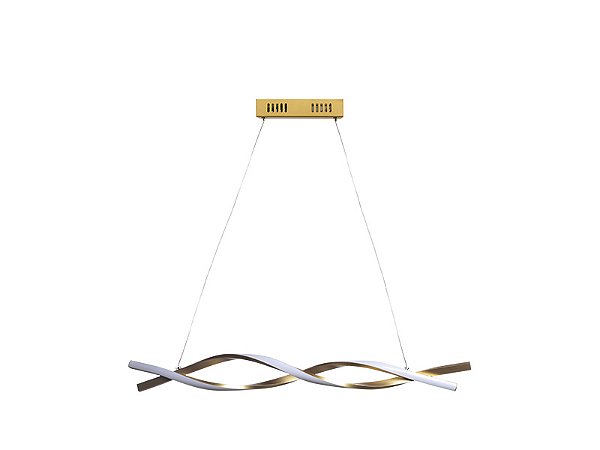 Pendente LED Paris 3000K 18W Dourado Fosco - Taschibra