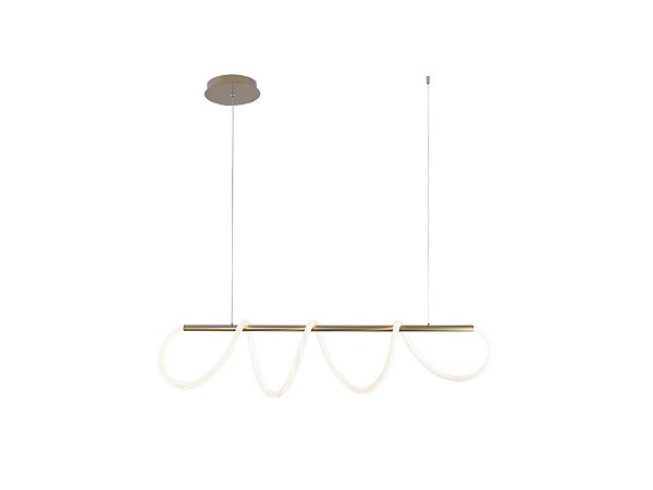 Pendente LED Zurique 3000K 40W Dourado Fosco - Taschibra