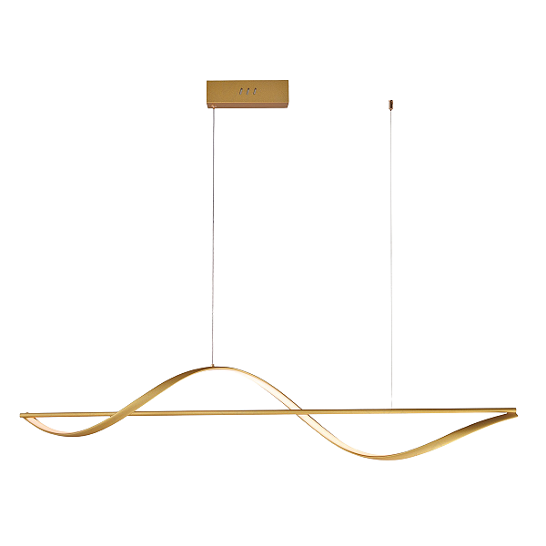 Pendente LED 36W 3000K 2700lm C120cm Dourado cabo 1,5m DCD03214