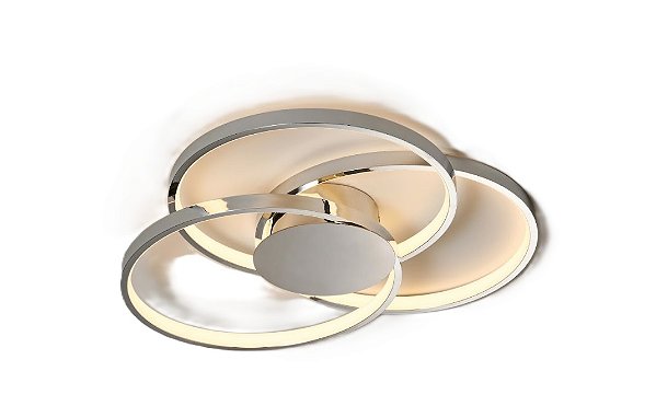 Plafon de Sobrepor D62cm 50W 3000K Cromado DCX015005