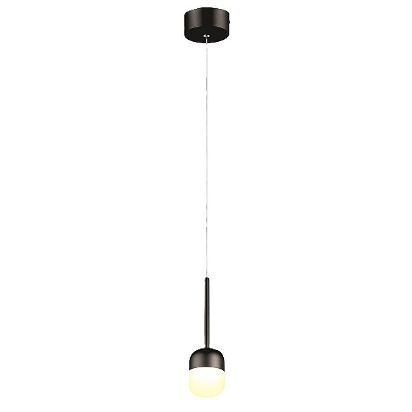 Pendente D 8cm LED 6W 3000K Bivolt Preto DCD01816