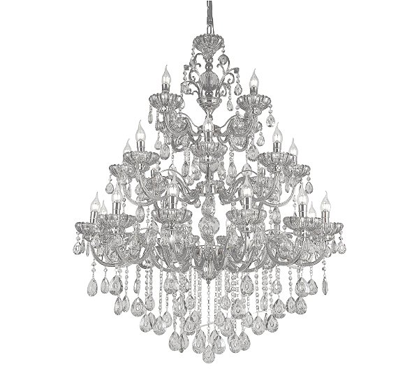 Lustre Cristal 24xE14 95x150cm Cromado+Cristal DCD00405-12+8+4