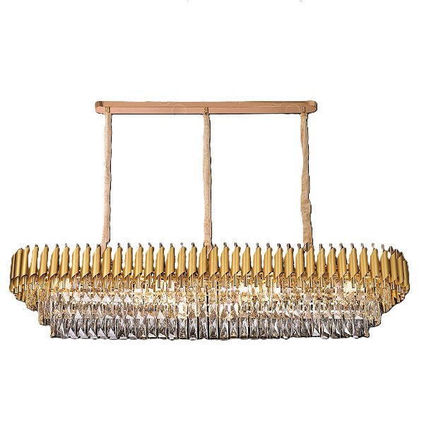 Lustre Pendente Cristal 140x35x29cm Dourado 24xE14 DCD06588