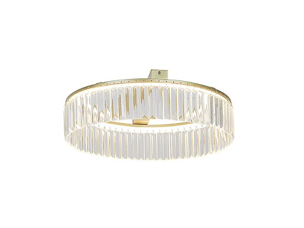Plafon Sobrepor LED Cassandra 24W 2700K D51cm Dourado Taschibra