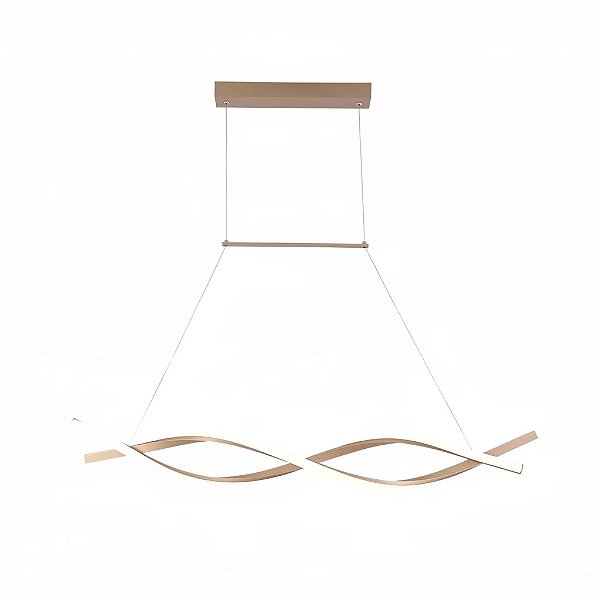 Pendente LED 44W 3000K/4500/6500K C100cm cabo 150cm Dourado FD16039