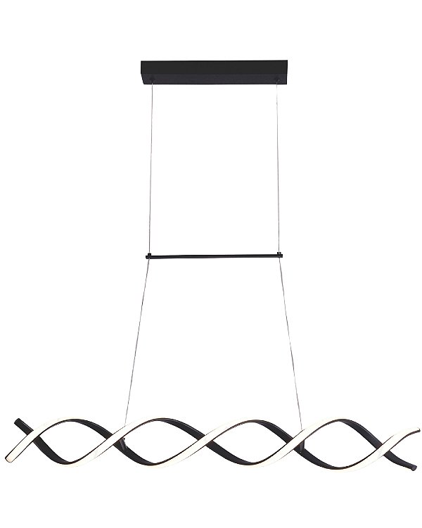 Pendente LED 32W 3000K 2400lm 90x10cm Cabo 1,5m Preto QD05450