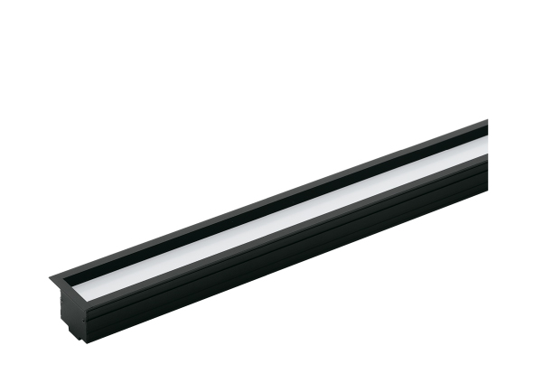 Perfil de Embutir recuado LED 28W/m 2700K 24v 1m Preto STH20991PTO/27