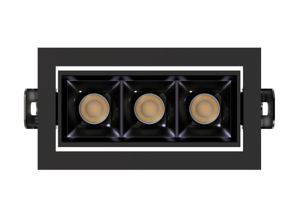 Embutido Recuado Square Micro 7W 2700k 30º 3 focos STL25364PTO-BP/27