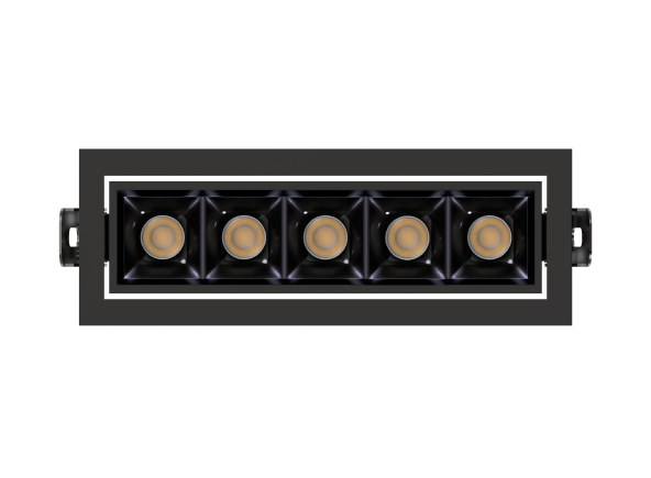Embutido Recuado Square Micro 11,5W 2700k 5 focos STL25365PTO-BP/30