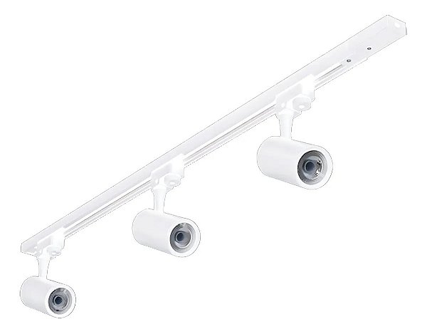 Kit Trilho + 3x Spot Led 10W 3000K e Emenda 1 Metro Branco 61723