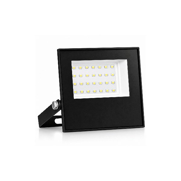 Refletor LED 30W 3000K 2400lm IP66 Bivolt Preto Embuled 60799
