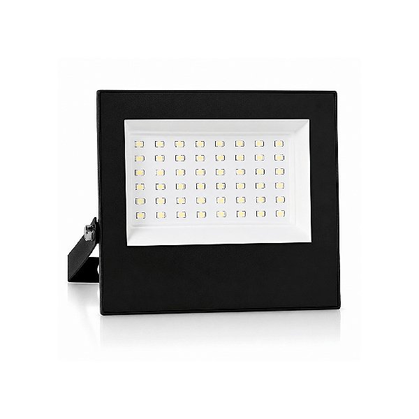Refletor LED 50W 3000K 4000lm IP66 Bivolt Preto Embuled 60801