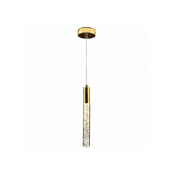 Pendente All Star LED 6W 3000K 30cm base redonda Dourado EBN0217