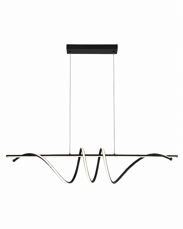 Pendente LED 58W 3000K/4500/6500K C100cm cabo 150cm Preto FD16026