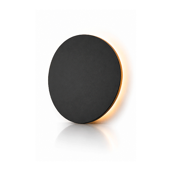 Arandela Luz indireta Eclat Preto LED 7W 3000K bivolt EBAR9071