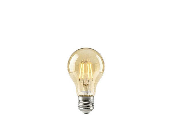 Lampada LED Filamento Vintage A60 Ambar 4W 2200k Bivolt Taschibra